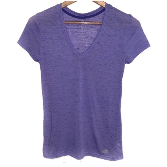Adidas Vneck Burnout T-shirt - Picture 1 of 8